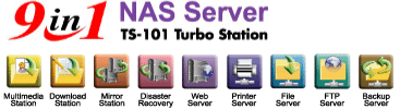 TS-101's 9 in 1 NAS Server